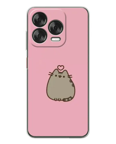 Чехол для ZTE Nubia V70 Design с картинкой «Pusheen сердце»