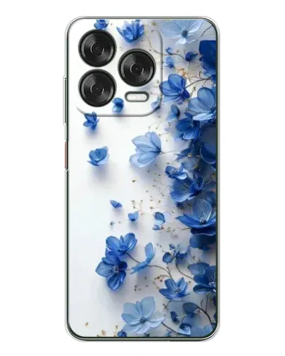 Чехол для ZTE Nubia V70 Design с картинкой «Голубой цветочный каскад» Чехол для ZTE Nubia V70 Design с картинкой «Голубой цветочный каскад»
