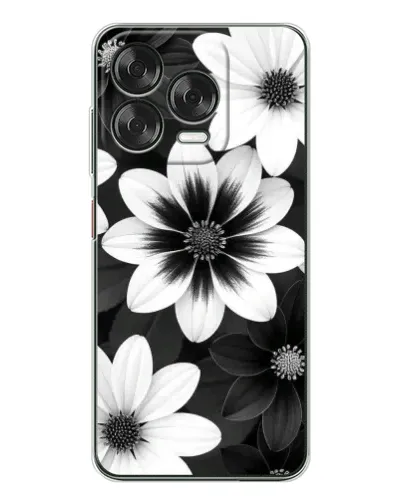 Чехол для ZTE Nubia V70 Design с картинкой «Монохромные астры» Чехол для ZTE Nubia V70 Design с картинкой «Монохромные астры»