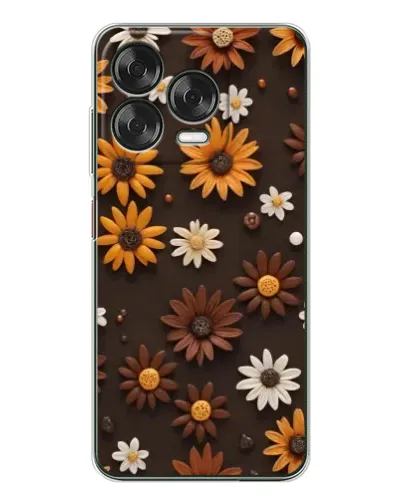 Чехол для ZTE Nubia V70 Design с картинкой «Узор из маленьких подсолнухов» Чехол для ZTE Nubia V70 Design с картинкой «Узор из маленьких подсолнухов»