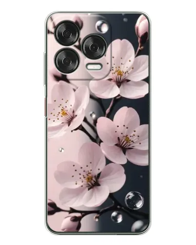Чехол для ZTE Nubia V70 Design с картинкой «Нежная сакура и капли» Чехол для ZTE Nubia V70 Design с картинкой «Нежная сакура и капли»