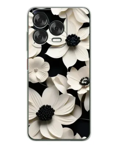 Чехол для ZTE Nubia V70 Design с картинкой «Объемные белые цветы» Чехол для ZTE Nubia V70 Design с картинкой «Объемные белые цветы»