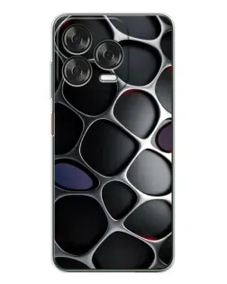 Чехол для ZTE Nubia V70 Design с картинкой «Объемная темная решетка»