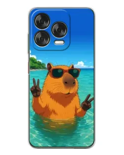 Чехол для ZTE Nubia V70 Design с картинкой «Морская капибара» Чехол для ZTE Nubia V70 Design с картинкой «Морская капибара»
