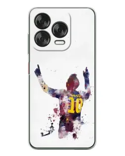 Чехол для ZTE Nubia V70 Design с картинкой «Акварельный Месси Барселона»