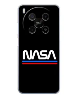 Чехол для ZTE Nubia V70 Max с картинкой «NASA — классика Red Blue»