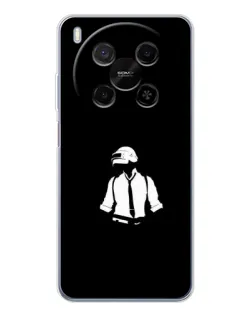 Чехол для ZTE Nubia V70 Max с картинкой «PUBG — белый шлем»