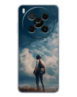 Чехол для ZTE Nubia V70 Max с картинкой «Герой PUBG на скале»