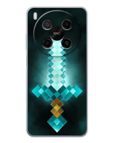 Чехол для ZTE Nubia V70 Max с картинкой «Алмазный меч неон» Чехол для ZTE Nubia V70 Max с картинкой «Алмазный меч неон»
