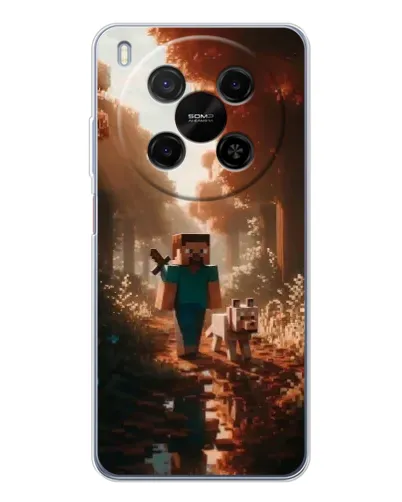 Чехол для ZTE Nubia V70 Max с картинкой «Стив в лесу» Чехол для ZTE Nubia V70 Max с картинкой «Стив в лесу»
