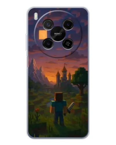 Чехол для ZTE Nubia V70 Max с картинкой «Стив у башни» Чехол для ZTE Nubia V70 Max с картинкой «Стив у башни»