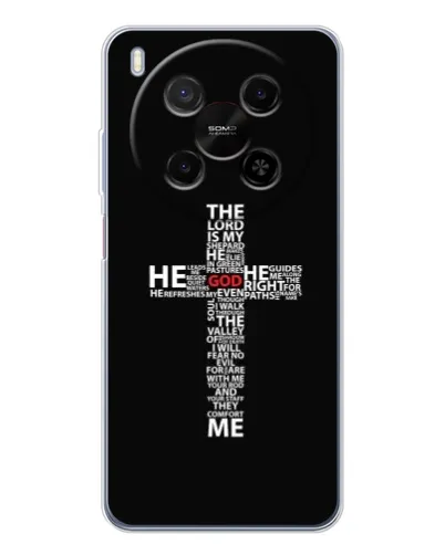 Чехол для ZTE Nubia V70 Max с картинкой «Текстовый крест» Чехол для ZTE Nubia V70 Max с картинкой «Текстовый крест»