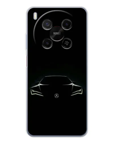 Чехол для ZTE Nubia V70 Max с картинкой «Mercedes — силуэт авто» Чехол для ZTE Nubia V70 Max с картинкой «Mercedes — силуэт авто»