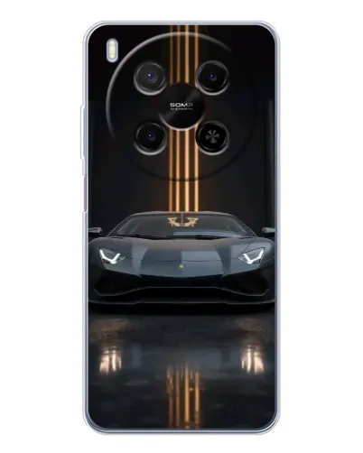 Чехол для ZTE Nubia V70 Max с картинкой «Lamborghini золотые линии»