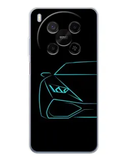 Чохол для ZTE Nubia V70 Max з картинкою «Блакитний силует Lamborghini» Чохол для ZTE Nubia V70 Max з картинкою «Блакитний силует Lamborghini»