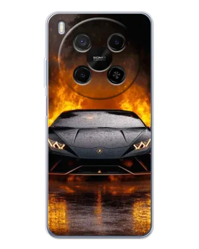 Чехол для ZTE Nubia V70 Max с картинкой «Lamborghini в огне»