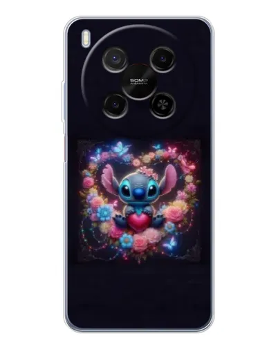 Чехол для ZTE Nubia V70 Max с картинкой «Stitch в цветах»