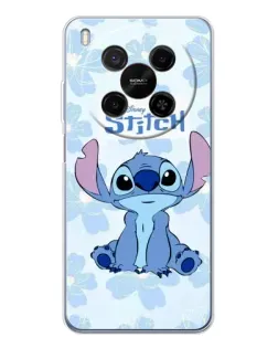 Чехол для ZTE Nubia V70 Max с картинкой «Stitch среди цветов»