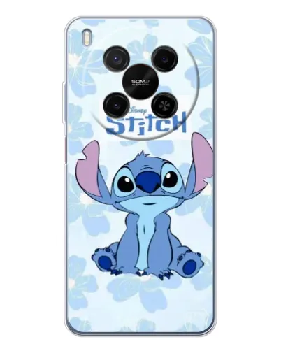 Чехол для ZTE Nubia V70 Max с картинкой «Stitch среди цветов»
