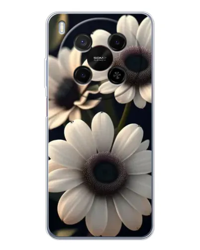 Чехол для ZTE Nubia V70 Max с картинкой «Белые маргаритки макро»