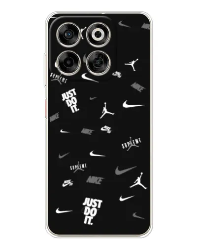 Чохол для ZTE Nubia V70 з картинкою «Nike Black Pattern» Чохол для ZTE Nubia V70 з картинкою «Nike Black Pattern»
