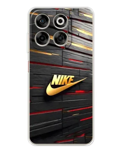 Чехол для ZTE Nubia V70 с картинкой «Золотой Nike на металле»