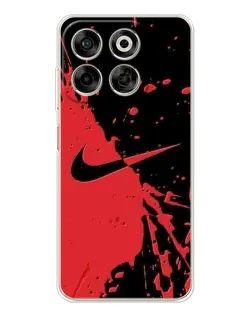 Чехол для ZTE Nubia V70 с картинкой «Красные брызги Nike» Чехол для ZTE Nubia V70 с картинкой «Красные брызги Nike»