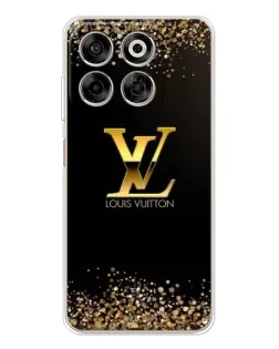 Чехол для ZTE Nubia V70 с картинкой «LV — золотые искры»