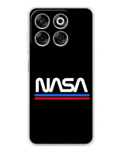Чехол для ZTE Nubia V70 с картинкой «NASA — классика Red Blue»