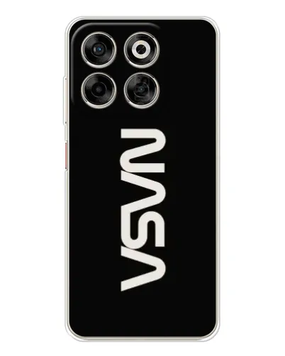 Чехол для ZTE Nubia V70 с картинкой «NASA — вертикальный логотип»
