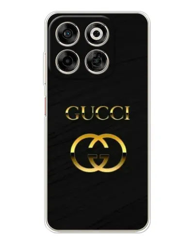Чехол для ZTE Nubia V70 с картинкой «Золотой логотип Gucci»