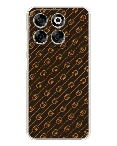 Чехол для ZTE Nubia V70 с картинкой «Gucci — золотые диагонали»