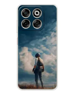 Чехол для ZTE Nubia V70 с картинкой «Герой PUBG на скале»