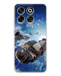 Чехол для ZTE Nubia V70 с картинкой «Десант PUBG — прыжок»