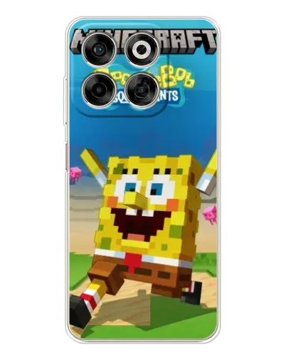 Чехол для ZTE Nubia V70 с картинкой «Губка Боб Minecraft» Чехол для ZTE Nubia V70 с картинкой «Губка Боб Minecraft»