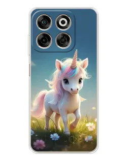 Чехол для ZTE Nubia V70 с картинкой «Единорог на поляне» Чехол для ZTE Nubia V70 с картинкой «Единорог на поляне»