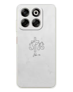 Чехол для ZTE Nubia V70 с картинкой «Иоанна 3:16 Крест»