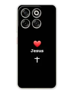 Чехол для ZTE Nubia V70 с картинкой «Сердце - Jesus»