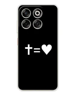 Чехол для ZTE Nubia V70 с картинкой «Крест и Сердце»