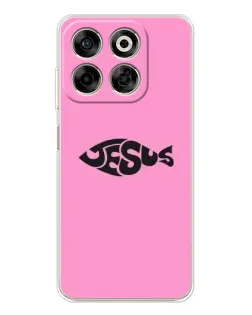 Чехол для ZTE Nubia V70 с картинкой «Розовый символ  Jesus»