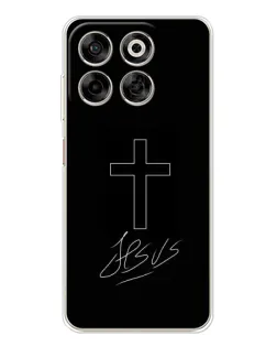 Чехол для ZTE Nubia V70 с картинкой «Графический крест Jesus»