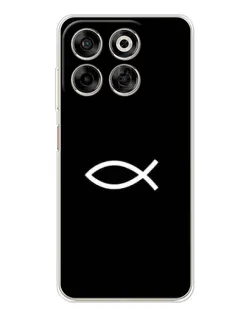 Чехол для ZTE Nubia V70 с картинкой «Символ рыбы Jesus»