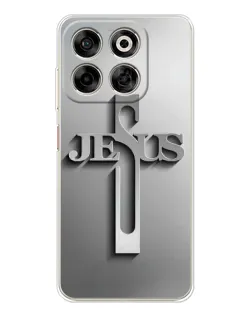 Чехол для ZTE Nubia V70 с картинкой «Металлический крест Jesus»