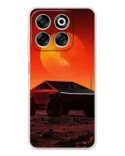 Чехол для ZTE Nubia V70 с картинкой «Cybertruck на Марсе»