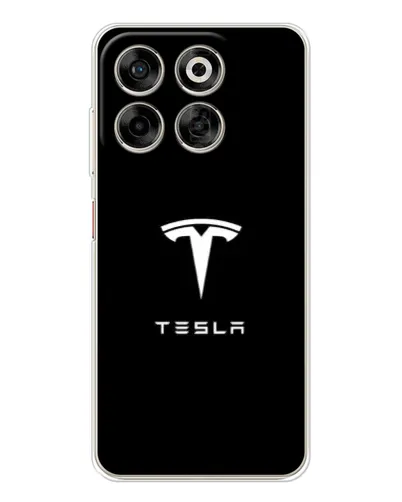 Чехол для ZTE Nubia V70 с картинкой «Tesla White Logo»