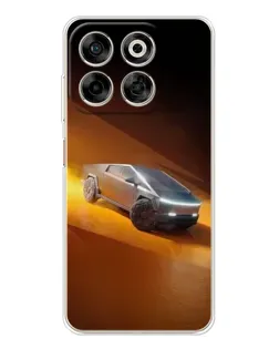 Чехол для ZTE Nubia V70 с картинкой «Cybertruck в пустыне»