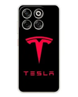 Чехол для ZTE Nubia V70 с картинкой «Tesla Red Logo»