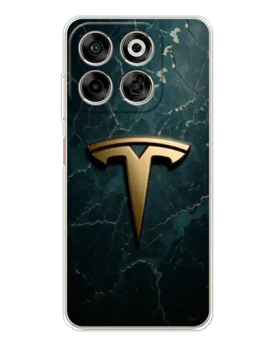 Чехол для ZTE Nubia V70 с картинкой «Мраморная Tesla Gold»