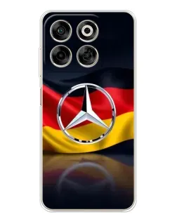 Чехол для ZTE Nubia V70 с картинкой «Mercedes — флаг Германии»