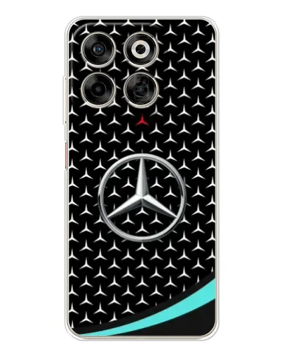 Чехол для ZTE Nubia V70 с картинкой «Mercedes — бирюзовый акцент»